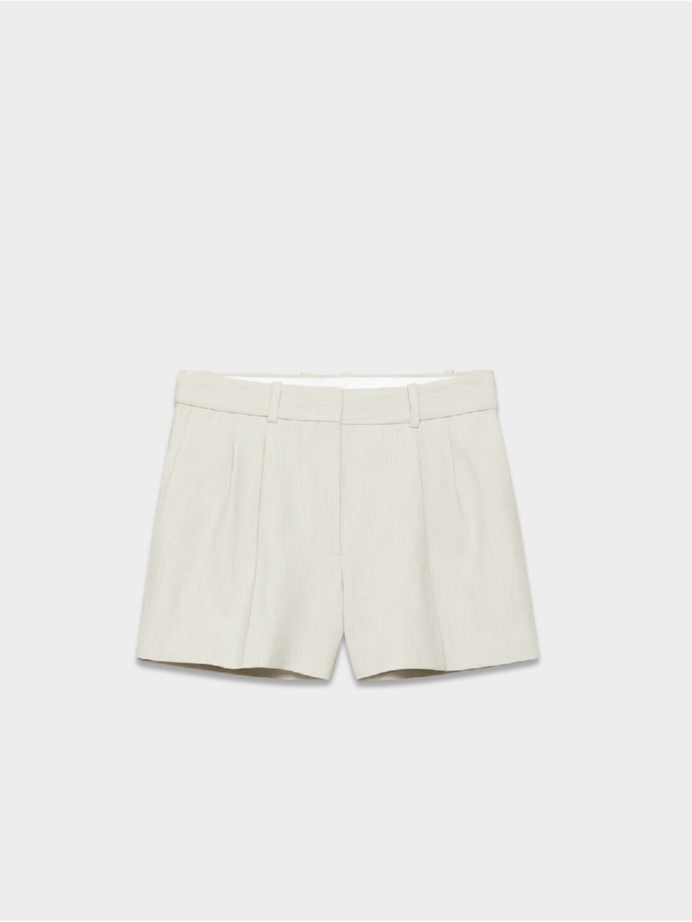 Aritzia Babaton Pleated Mini Short - Heather Matte Pearl - Picture 5 of 7